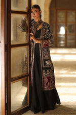 Load image into Gallery viewer, Royal Black &amp; Gold Zardozi Jacket
