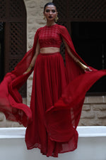 Load image into Gallery viewer, Deep Red Lehenga &amp; Choli

