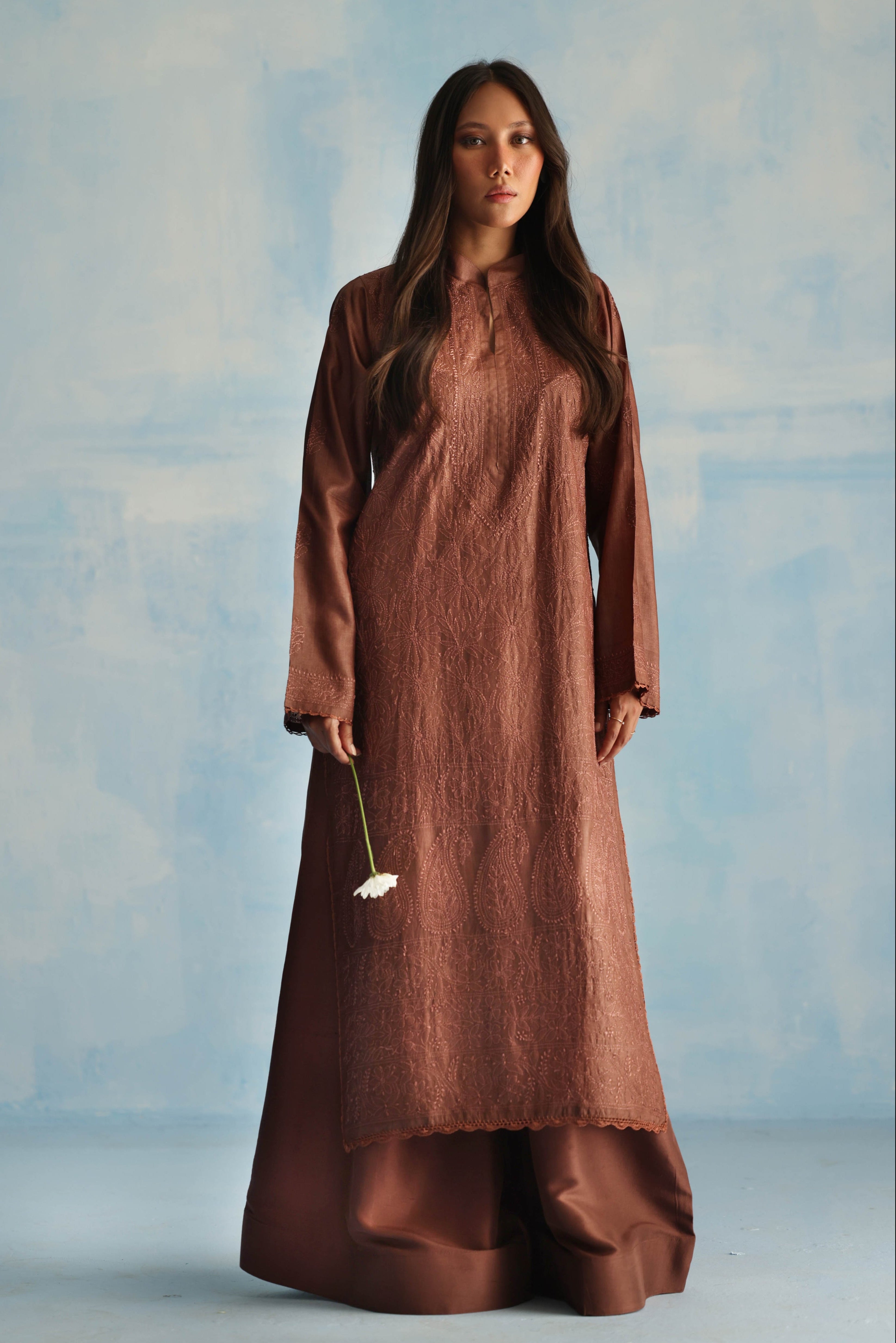 Coffee Tusser Silk Kurta