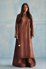 Load image into Gallery viewer, Coffee Tusser Silk Kurta
