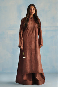 Coffee Tusser Silk Kurta