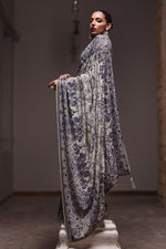 Load image into Gallery viewer, Sage Green Kashida Kari Saree
