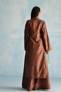 Coffee Tusser Silk Kurta
