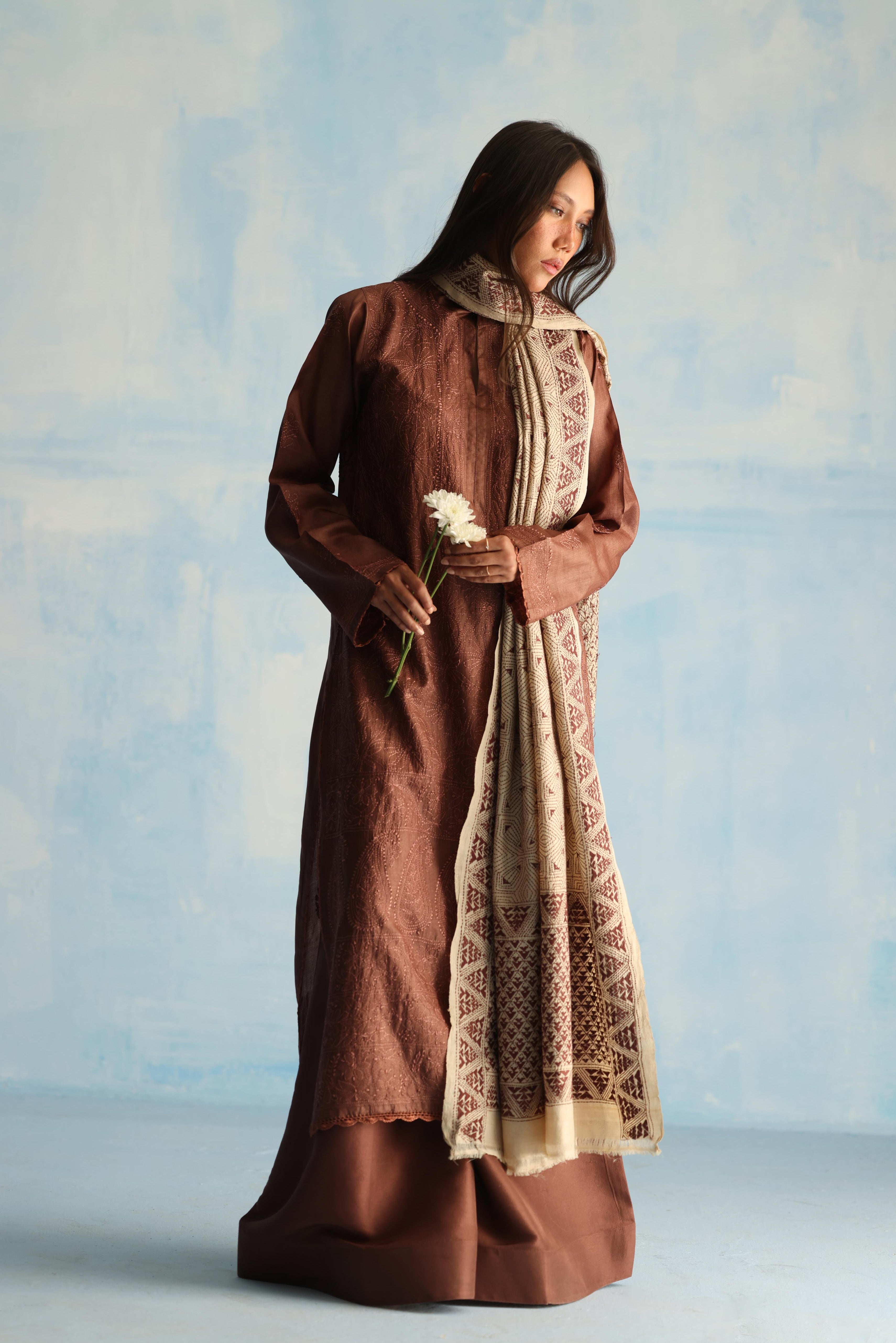 Coffee Tusser Silk Kurta