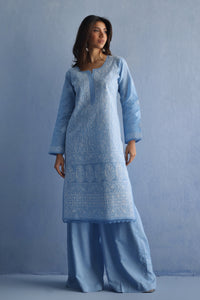 Blue Chikankari Kurta