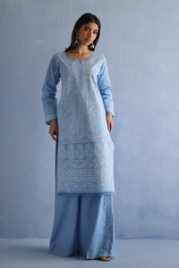 Blue Chikankari Kurta