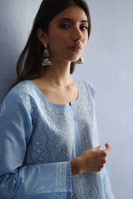 Load image into Gallery viewer, Blue Chikankari Kurta
