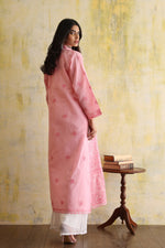 Load image into Gallery viewer, Karigars Essentials Aafrinish By Niazi Bubblegum Pink Chikankari Mukesh Kurta Ersa Batool Rizwan Haq Hand Embroidered 
