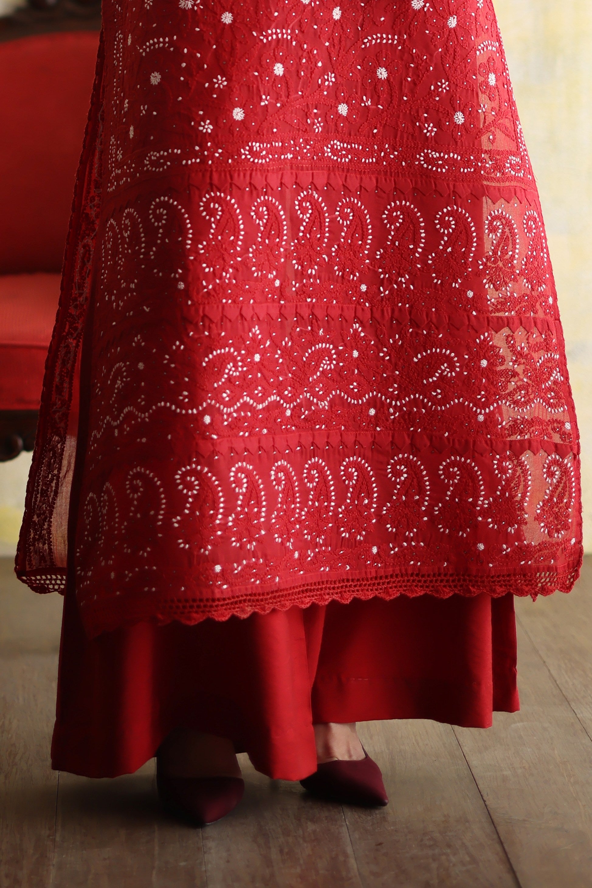 Deep Red Palazzo