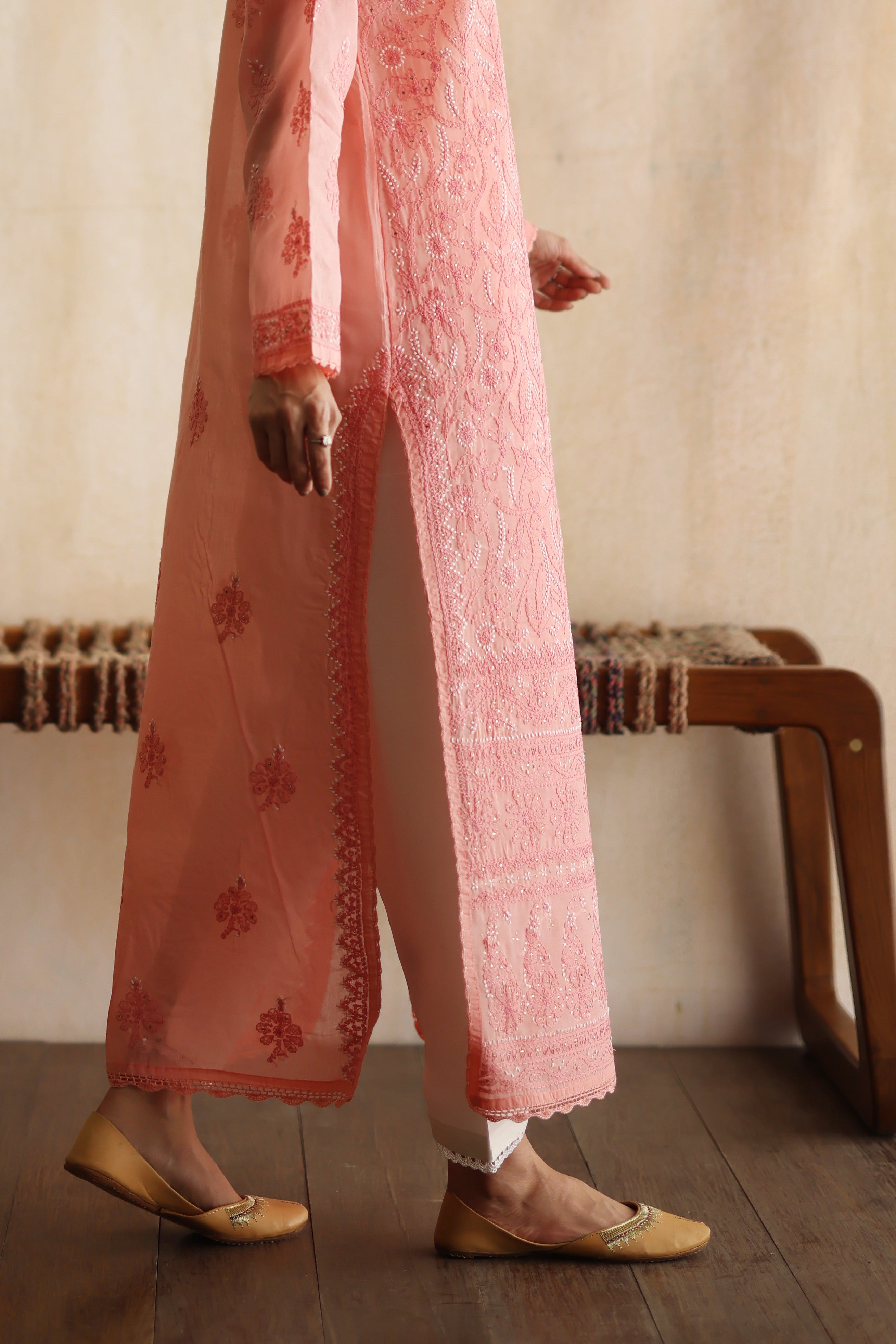 White Raw Silk Shalwar