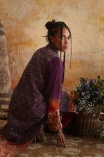 Load image into Gallery viewer, Purple &amp; Burnt Orange Kantha Shirt &amp; Trouser
