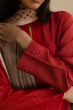 Load image into Gallery viewer, Red Boski Silk Kurta
