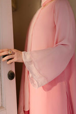 Load image into Gallery viewer, Rose Pink Layered Shirt, Palazzo &amp; Stole
