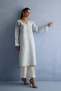 Grey Chikankari Kurta
