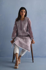 Load image into Gallery viewer, Lilac Chikankari Kurta
