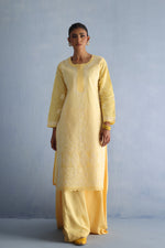 Load image into Gallery viewer, Yellow Chikankari Kurta
