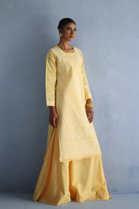 Yellow Chikankari Kurta