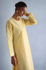 Load image into Gallery viewer, Yellow Chikankari Kurta
