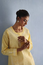 Load image into Gallery viewer, Yellow Chikankari Kurta
