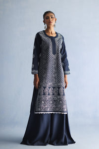 Navy Blue Chikankari Kurta