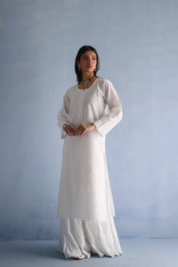 White Chikankari Kurta