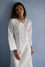 Load image into Gallery viewer, White Chikankari Kurta
