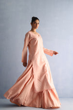 Load image into Gallery viewer, Salmon Tusser Silk Kurta
