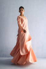 Load image into Gallery viewer, Salmon Tusser Silk Kurta
