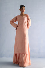 Load image into Gallery viewer, Salmon Tusser Silk Kurta
