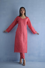 Load image into Gallery viewer, Carrot Tusser Silk Kurta
