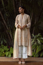 Load image into Gallery viewer, Beige Chikankari &amp; Mirror Shirt &amp; Dupatta
