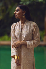 Load image into Gallery viewer, Beige Chikankari &amp; Mirror Shirt &amp; Dupatta
