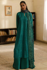 Load image into Gallery viewer, Teal  Tusser Silk Kurta

