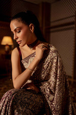 Load image into Gallery viewer, Maroon &amp; Ivory Kashidakari Saree

