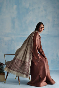 Coffee Tusser Silk Kurta