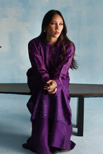 Load image into Gallery viewer, Imperial Purple Tusser Silk Kurta

