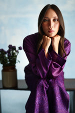 Load image into Gallery viewer, Imperial Purple Tusser Silk Kurta
