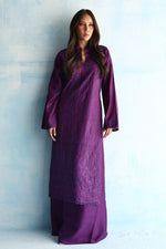 Load image into Gallery viewer, Imperial Purple Tusser Silk Kurta
