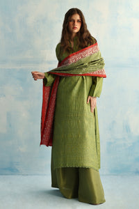 Citrus Green Tusser Silk Kurta