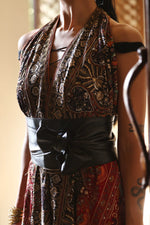 Load image into Gallery viewer, Black &amp; Red Kashidakari Dupatta
