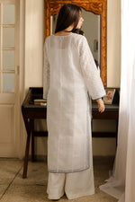 Load image into Gallery viewer, White &amp; Blue Chikankari Kurta
