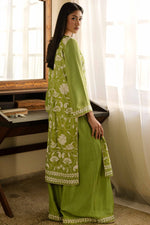 Load image into Gallery viewer, Citrus Green Floral Kantha Shirt &amp; Palazzo
