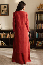 Load image into Gallery viewer, Red Boski Silk Kurta

