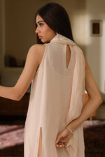 Load image into Gallery viewer, Ivory Layered Shirt, Palazzo &amp; Stole
