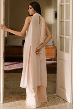 Load image into Gallery viewer, Ivory Layered Shirt, Palazzo &amp; Stole
