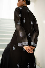 Load image into Gallery viewer, Black &amp; White Chikankari Kurta
