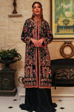 Load image into Gallery viewer, Black Mughal Darbar Jacket
