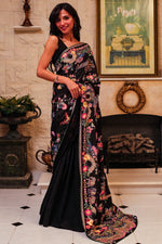 Load image into Gallery viewer, Black Mughal Baagh Dupatta
