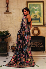 Load image into Gallery viewer, Black Mughal Baagh Dupatta

