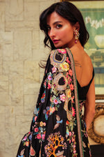 Load image into Gallery viewer, Black Mughal Baagh Dupatta
